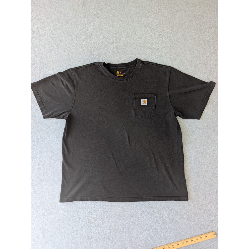 Carhartt Mens XL Black Short Sleeve Pocket T-Shirt K87 BLK Original Fit Tee